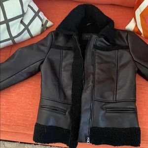Sherpa leather jacket